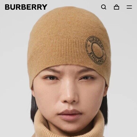 Burberry Logo Graphic Cashmere-Blend Beanie NWT - Picture 3 of 5